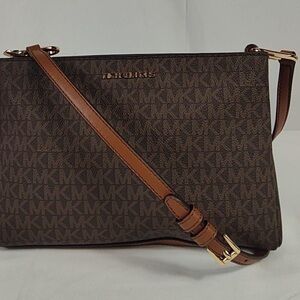 Michael Kors Signature Brown Shoulder Bag - Trisha bag